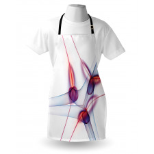 Modern Wavy Patterns Art Apron