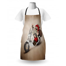 Cool Santa on Bike Apron