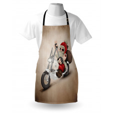 Cool Santa on Bike Apron