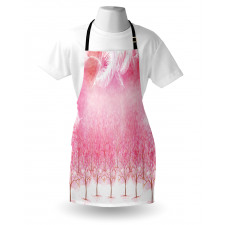 Cherry Trees Feathers Apron