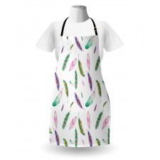 Pastel Colored Feathers Apron