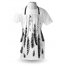 Hand Drawn Feather Apron