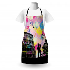 Couple  in Love at Colosseum Apron