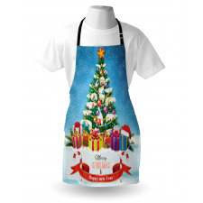 New Year Theme Boxes Apron