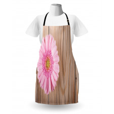 Pink Gerber on Wooden Apron