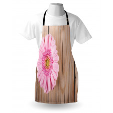 Pink Gerber on Wooden Apron