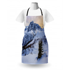 Snowy Mountain Winter Apron