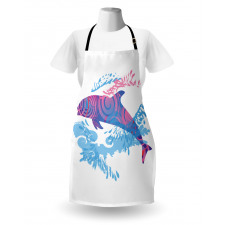 Cartoon Jumping Dolphin Apron