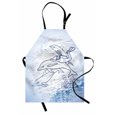 Sketch Scuba Diver Apron