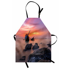 Foggy Water Sunset Apron