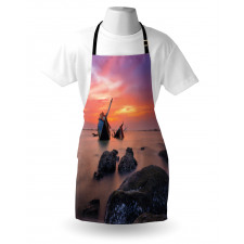 Foggy Water Sunset Apron