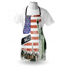 Ülkeler ve Şehirler Mutfak Önlüğü ABD Bayrağı ve New York