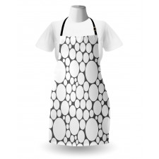 Grey White Circle Apron