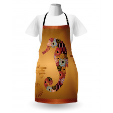 Seahorse Ornate Floral Apron