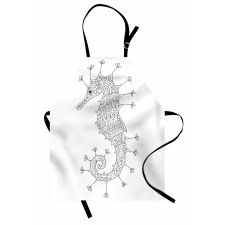 Seahorse Heraldic Art Apron