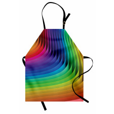 Color Wave Curls Art Apron