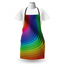 Color Wave Curls Art Apron