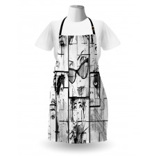 Modern Paris Girl Apron