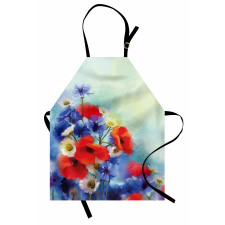 Poppy Chamomile Bouquet Apron