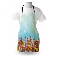 Flower Field Watercolor Apron