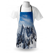 Doğa Mutfak Önlüğü Gökyüzü ve Karlı Dağ