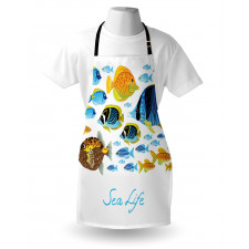 Cartoon Sea Life Theme Apron