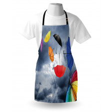 Gökyüzü Mutfak Önlüğü Rengarenk Uçan Şemsiye