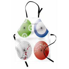 Flowers over Umbrellas Apron