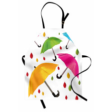 Colorful Umbrellas Leaf Apron