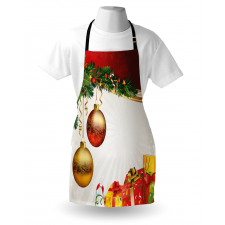 Yule Eve Balls Baubles Apron