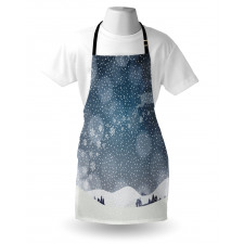 Snowy Landscape at Night Apron