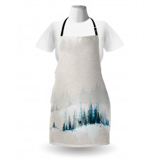 Watercolor Art Pine Trees Apron