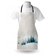 Watercolor Art Pine Trees Apron