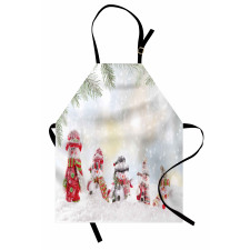 Little Snowmen in Snow Apron