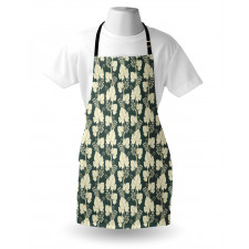 Floral Farming Pattern Apron