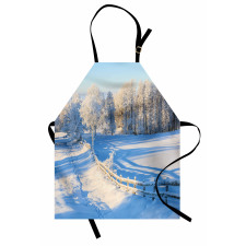 Winter Snowy Pines Apron