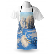 Winter Snowy Pines Apron