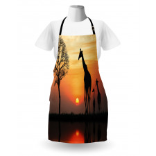 Giraffe in Wild Forest Apron