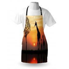 Giraffe in Wild Forest Apron