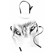 Winter Animal Wild Wolf Apron