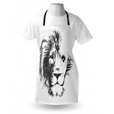 Sketchy Jungle Lion Apron