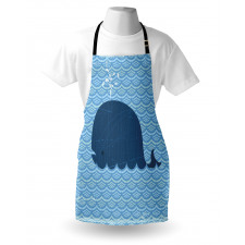 Sea Animal Wavy Patterns Apron