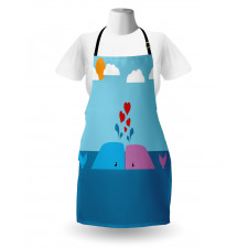 Lover Whales in Ocean Apron