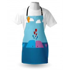 Lover Whales in Ocean Apron