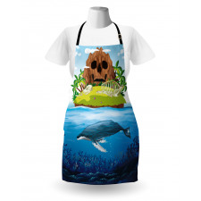 Hand Drawn Ocean Rainbow Apron