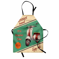 Retro Motorbike Words Apron