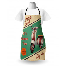 Retro Motorbike Words Apron