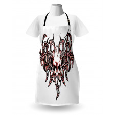 Goat Skull Shaped Swirls Apron