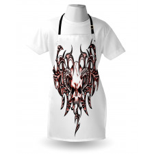 Goat Skull Shaped Swirls Apron