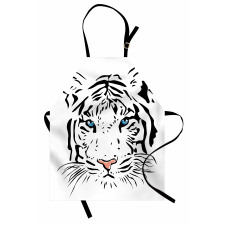 Tiger Ocean Blue Eyes Apron